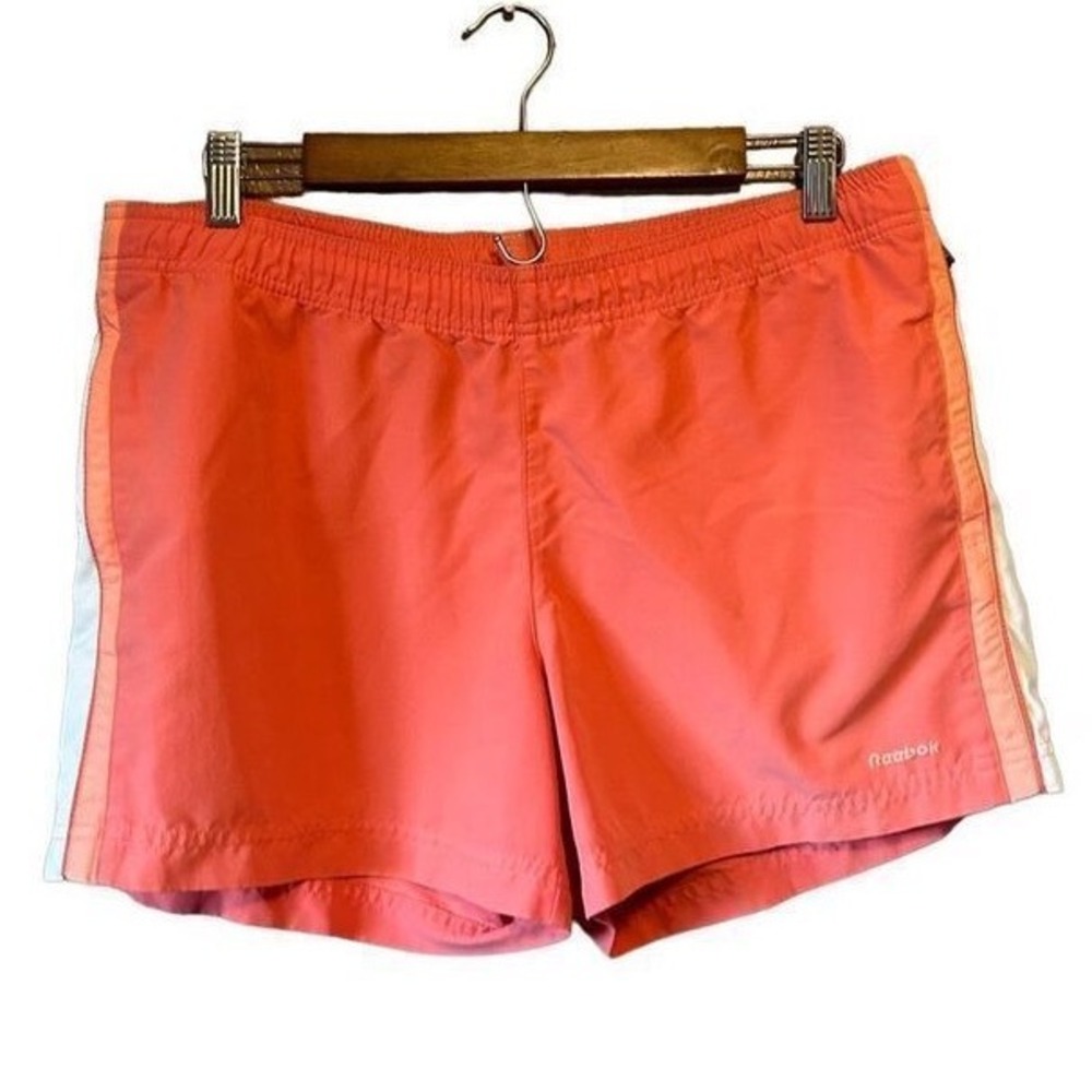 Reebok Active Shorts Women's Athletic Coral Striped‎ Running Gym